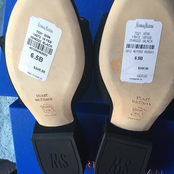 Stuart Weitzman Giftwrap Suede Sandals - Picture 7 of 7